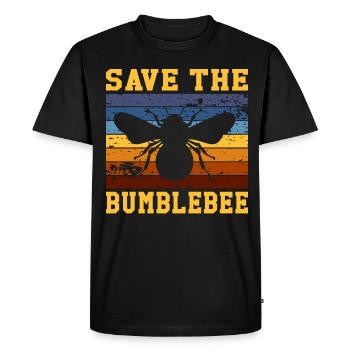 Extinction des espèces d’abeilles bourdons Protection des bourdons - T-shirt Premium bio Homme - noir - Devant - Nico (187cm)