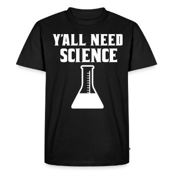 Scientist Physicist Chemist Teacher - Men's Premium Organic T-Shirt - black - Front - Nico (187cm)