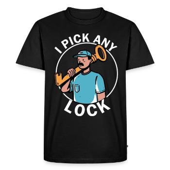 Locksmith security technology - Men's Premium Organic T-Shirt - black - Front - Nico (187cm)
