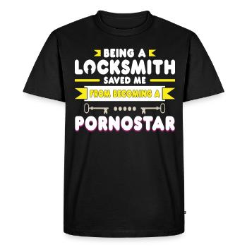 Locksmith security technology - Men's Premium Organic T-Shirt - black - Front - Nico (187cm)