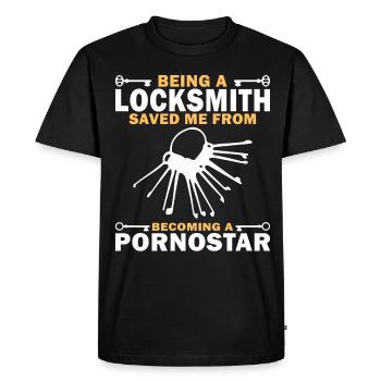Locksmith security technology - Men's Premium Organic T-Shirt - black - Front - Nico (187cm)