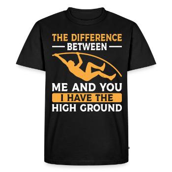 Saut à la perche Athlétisme - T-shirt Premium bio Homme - noir - Devant - Nico (187cm)