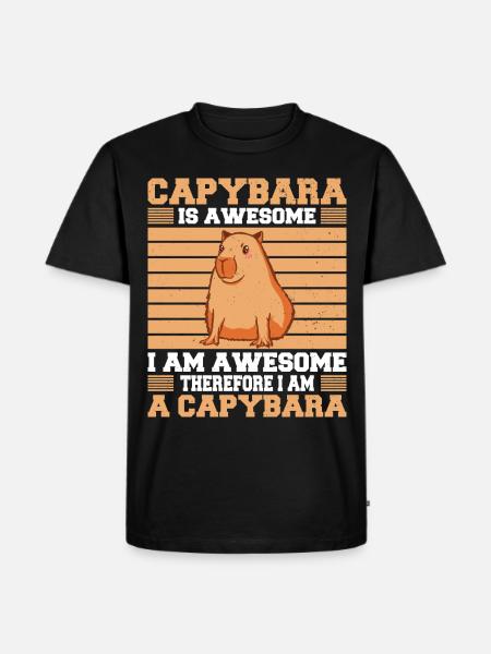 Capybara Rongeur Capybara Capybara - T-shirt Premium bio Homme - noir