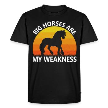 Clydesdale Cold Blood Horse Scotland Horse - Men's Premium Organic T-Shirt - black - Front - Nico (187cm)