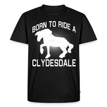 Clydesdale Cold Blood Horse Écosse Cheval - T-shirt Premium bio Homme - noir - Devant - Nico (187cm)