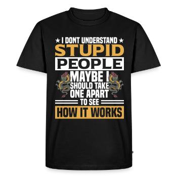 Dragon Dragon Design Mythical Creature Fantasy - Men's Premium Organic T-Shirt - black - Front - Nico (187cm)