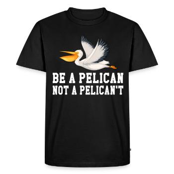 Pelican Pelicans Oiseaux Oiseaux Oiseaux - T-shirt Premium bio Homme - noir - Devant - Nico (187cm)