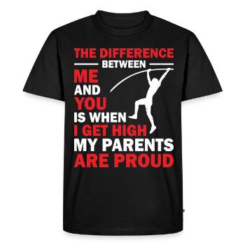 Saut à la perche Athlétisme - T-shirt Premium bio Homme - noir - Devant - Nico (187cm)