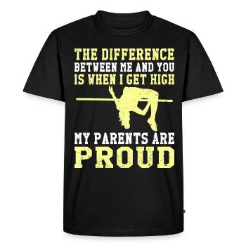 Saut à la perche Athlétisme - T-shirt Premium bio Homme - noir - Devant - Nico (187cm)