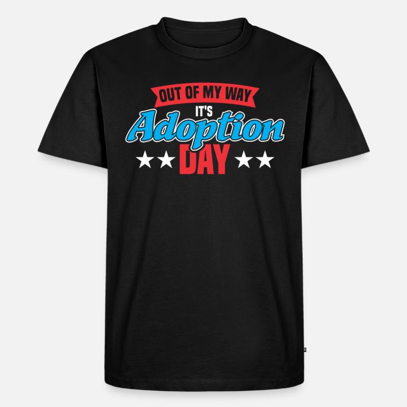 Adoptiert Adoptien Pflegevater Pflegemutter - Männer Premium Bio T-Shirt - Schwarz