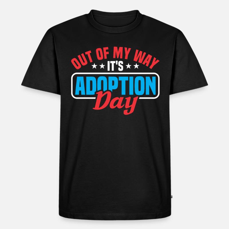 Adoptiert Adoptien Pflegevater Pflegemutter - Männer Premium Bio T-Shirt - Schwarz