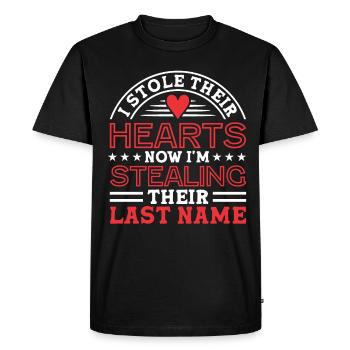 Adopte Adopte Père adopteur Mère adoptive - T-shirt Premium bio Homme - noir - Devant - Nico (187cm)