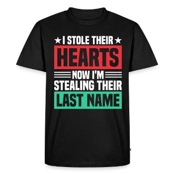 Adopte Adopte Père adopteur Mère adoptive - T-shirt Premium bio Homme - noir - Devant - Nico (187cm)
