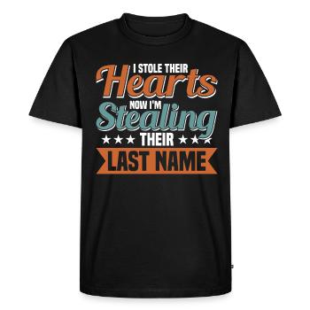 Adopte Adopte Père adopteur Mère adoptive - T-shirt Premium bio Homme - noir - Devant - Nico (187cm)