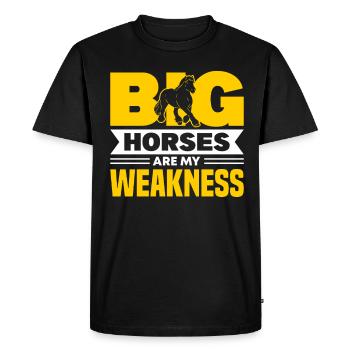 Clydesdale Equestrian Sport Cold Blood Horse Scotland - Men's Premium Organic T-Shirt - black - Front - Nico (187cm)