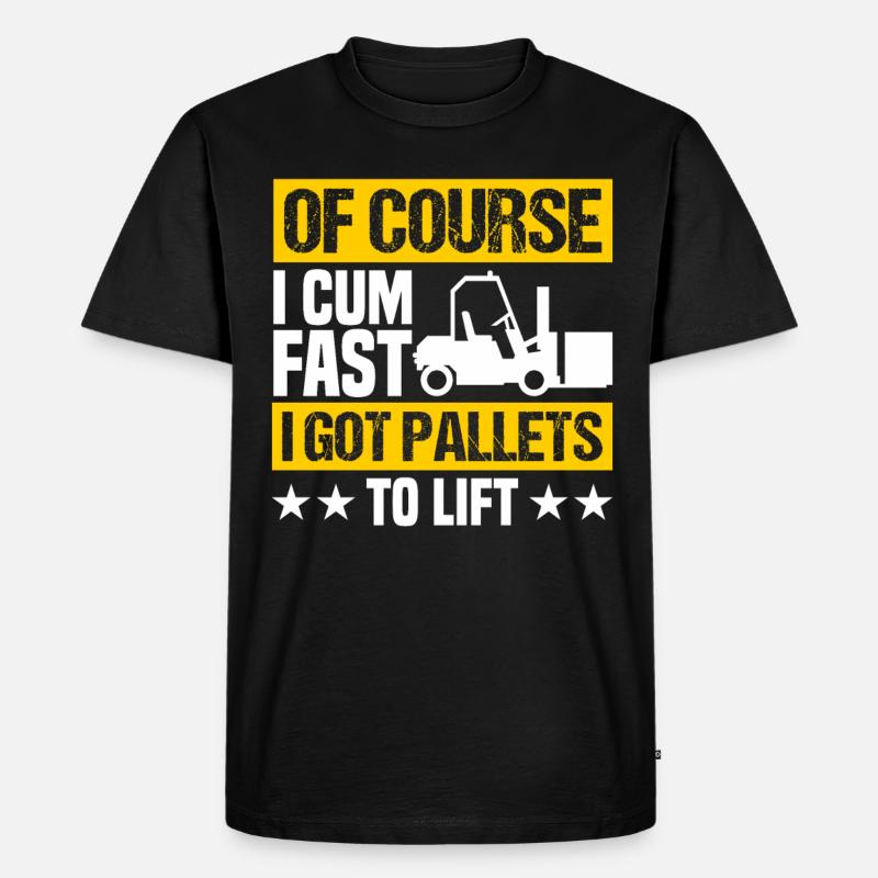 Gabelstaplerfahrer Gabelstapler Staplerfahrer - Männer Premium Bio T-Shirt - Schwarz