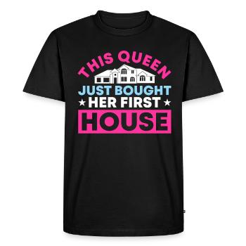 Propriétaire Propriétaire Cadeau Propriétaire Propriétaire - T-shirt Premium bio Homme - noir - Devant - Nico (187cm)