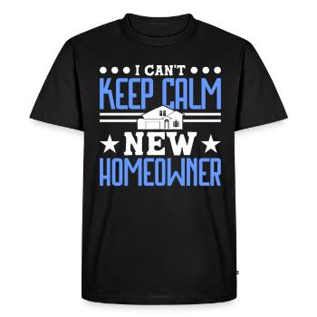 Propriétaire Propriétaire Cadeau Propriétaire Propriétaire - T-shirt Premium bio Homme - noir - Devant - Nico (187cm)