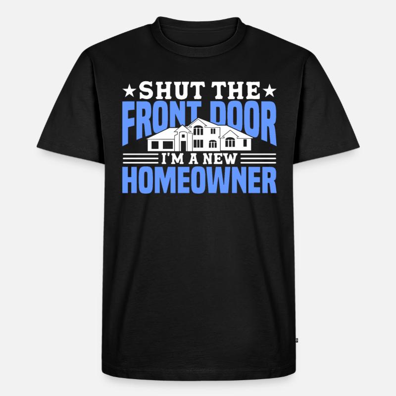 Hausbesitzer Eigentümer Geschenk Hauseigentümer - Männer Premium Bio T-Shirt - Schwarz