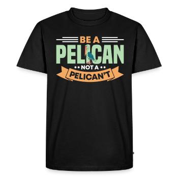 Pelican Pelicans Oiseaux Oiseaux Oiseaux - T-shirt Premium bio Homme - noir - Devant - Nico (187cm)