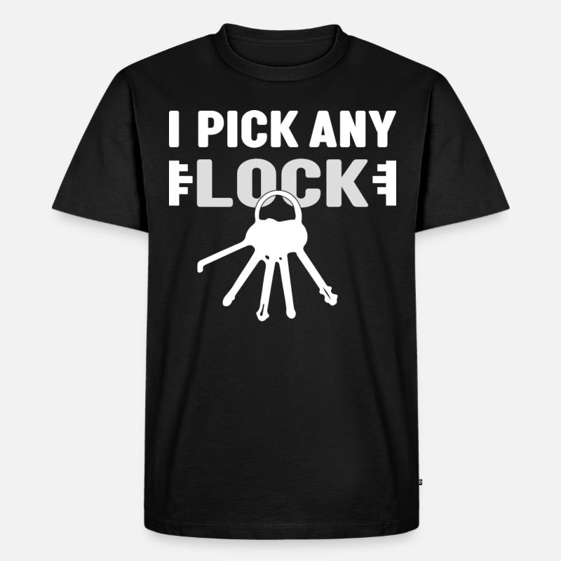 Security engineering locksmith - Men's Premium Organic T-Shirt - black