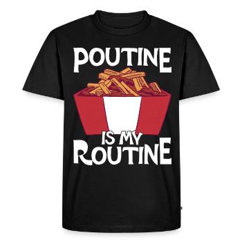 Poutine Canada Spécialité de restauration rapide - T-shirt Premium bio Homme - noir - Devant - Nico (187cm)
