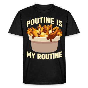 Poutine Canada Spécialité de restauration rapide - T-shirt Premium bio Homme - noir - Devant - Nico (187cm)