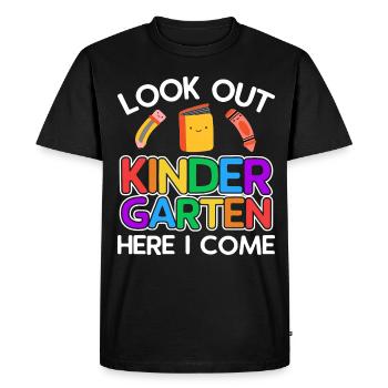 Kindergarten Teacher Squad, The Fun Rainbow Colors - Men's Premium Organic T-Shirt - black - Front - Nico (187cm)