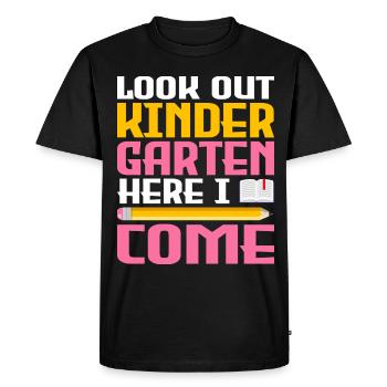 Kindergarten Teacher Squad, The Fun Rainbow Colors - Men's Premium Organic T-Shirt - black - Front - Nico (187cm)
