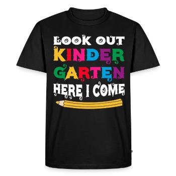 Kindergarten Teacher Squad, The Fun Rainbow Colors - Men's Premium Organic T-Shirt - black - Front - Nico (187cm)