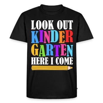 Kindergarten Teacher Squad, The Fun Rainbow Colors - Men's Premium Organic T-Shirt - black - Front - Nico (187cm)