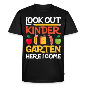 Kindergarten Teacher Squad, The Fun Rainbow Colors - Men's Premium Organic T-Shirt - black - Front - Nico (187cm)