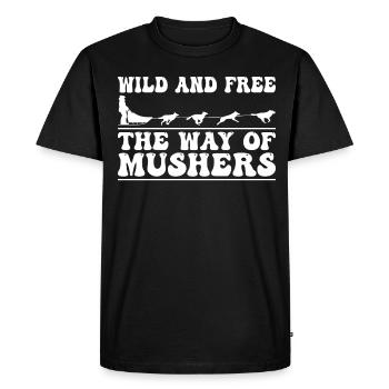 Alaska Mushing Dog Mushers Huskies - T-shirt Premium bio Homme - noir - Devant - Nico (187cm)