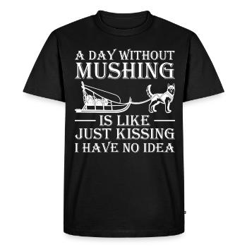Alaska Mushing Dog Mushers Huskies - T-shirt Premium bio Homme - noir - Devant - Nico (187cm)