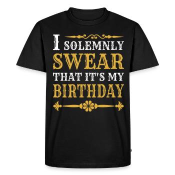 Que c’est mon costume d’anniversaire pour les enfants - T-shirt Premium bio Homme - noir - Devant - Nico (187cm)
