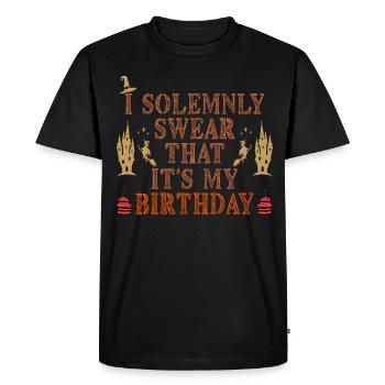 Que c’est mon costume d’anniversaire pour les enfants - T-shirt Premium bio Homme - noir - Devant - Nico (187cm)