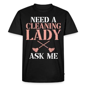 Cleaning lady Cleaners Cleaning specialist - Men's Premium Organic T-Shirt - black - Front - Nico (187cm)