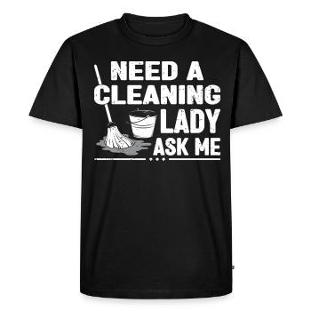 Cleaning lady Cleaners Cleaning specialist - Men's Premium Organic T-Shirt - black - Front - Nico (187cm)