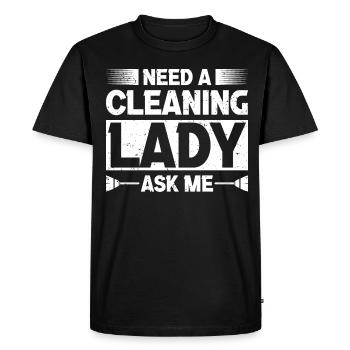 Cleaning lady Cleaners Cleaning specialist - Men's Premium Organic T-Shirt - black - Front - Nico (187cm)