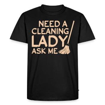 Cleaning lady Cleaners Cleaning specialist - Men's Premium Organic T-Shirt - black - Front - Nico (187cm)