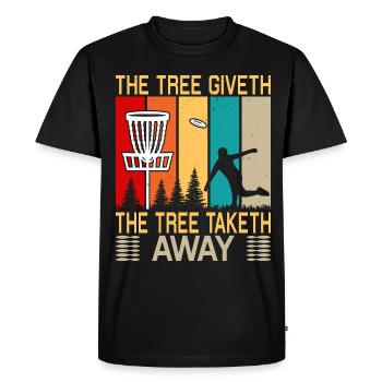 Disc Golf Frisbee Golf pour hommes et femmes - T-shirt Premium bio Homme - noir - Devant - Nico (187cm)