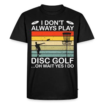 Disc Golf Frisbee Golf pour hommes et femmes - T-shirt Premium bio Homme - noir - Devant - Nico (187cm)