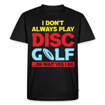 Disc Golf Frisbee Golf pour hommes et femmes - T-shirt Premium bio Homme - noir - Devant - Nico (187cm)