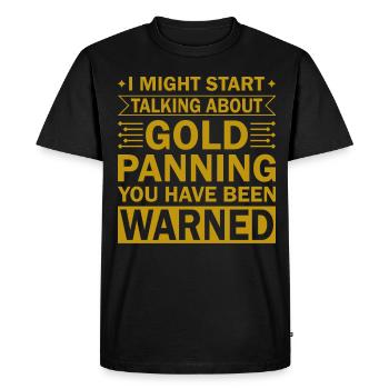 Gold Graben Gold Panner Gold Rush Gold Wortspiel - Men's Premium Organic T-Shirt - black - Front - Nico (187cm)