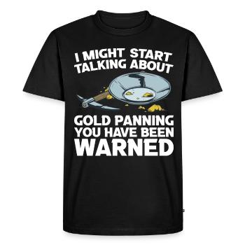 Gold Graben Gold Panner Gold Rush Gold Wortspiel - Men's Premium Organic T-Shirt - black - Front - Nico (187cm)