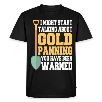 Gold Graben Gold Panner Ruée vers l’or Wortspiel - T-shirt Premium bio Homme - noir - Devant - Nico (187cm)