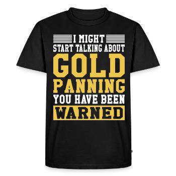 Gold Graben Gold Panner Gold Rush Gold Wortspiel - Men's Premium Organic T-Shirt - black - Front - Nico (187cm)