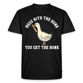 Cadeau Oies Fair Goose - T-shirt Premium bio Homme - noir - Devant - Nico (187cm)