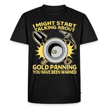Gold Graben Gold Panner Gold Rush Gold Wortspiel - Men's Premium Organic T-Shirt - black - Front - Nico (187cm)