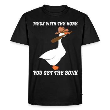 Cadeau Oies Fair Goose - T-shirt Premium bio Homme - noir - Devant - Nico (187cm)